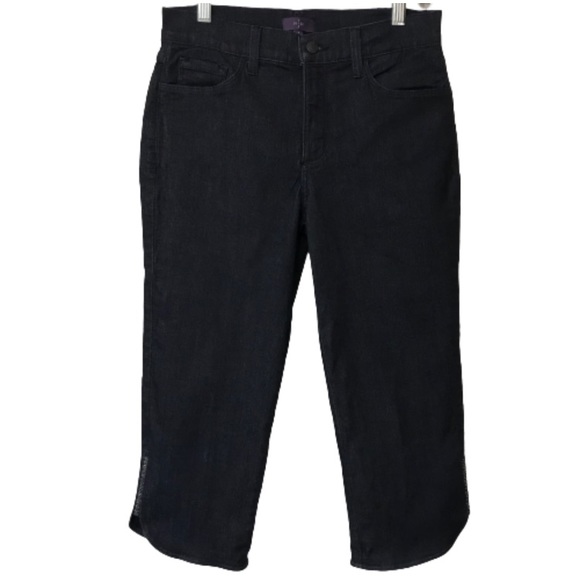 NYDJ Capri Not Your Daughters Jeans Crop Stretch Embellished Casual Women 4 - Picture 1 of 6